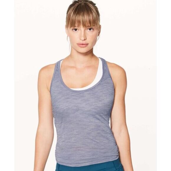 LULULEMON Our Sport Tank Sz 4 Heathered Peri Purple - Picture 2 of 9